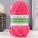 Knitted yarn 100% cotton "Lentino mini" 100 g 40 m color 10 warm pink