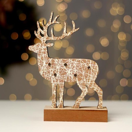 New Year's decor with backlight "New Year's Deer" 11 × 5 × 19 cm-2