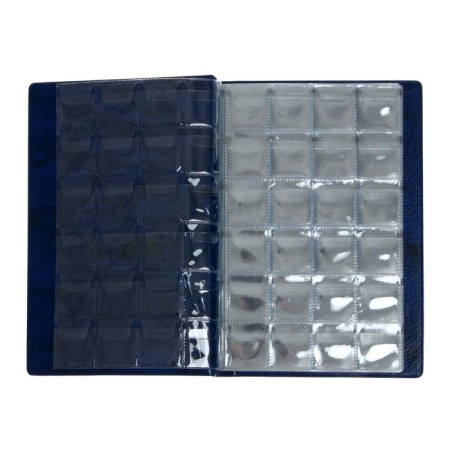 Album for coins 125 x 185 mm Calligrata, 240 coins, cell 26 x 29 mm, 10 sheets, covering artificial leather, blue-6