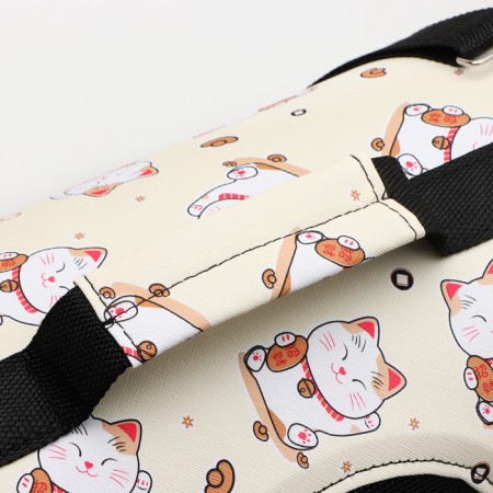 Bag - carrying for animals "cats", size m, 40 x 21 x 27 cm, beige-5