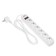 Luazon Lighting network filter, 6 outlets, 1.8 m, 2200 W, 3 x 0.75 mm2, 10 A, 220 V, white