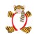 Carnival rim "tiger" with paws, color mix