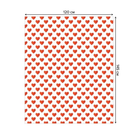 The tablecloth "hearts", rectangular, Saten, size 120x145 cm-1