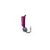 Mormyshka column purple, white strip + ball Granin silver, weight 0.35 g