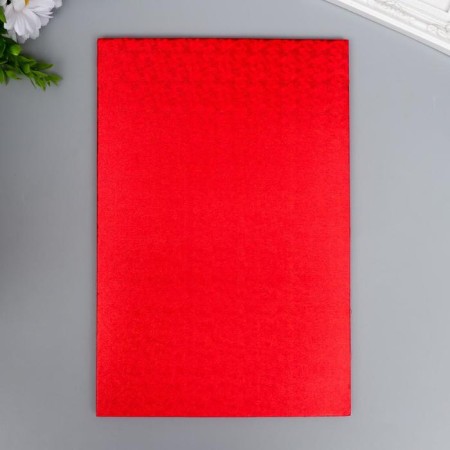 Foamiran hologram "Red" 1.8 mm set 5 sheets 20x30 cm-3