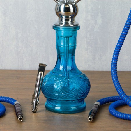 Hookah "joshkuner", 50 cm, 2 tubes, 10 x 50 cm, blue-2