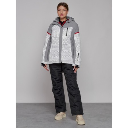 Ski jacket female winter, size 50, white color-6