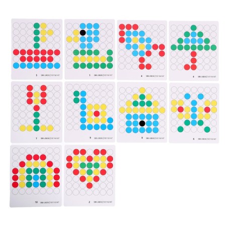 Magnetic tablet for drawing "rocket", mosaic, 10 cards-8