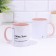 Named mug, sublimation "rewind", the bottom of the pink color