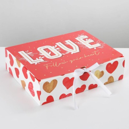 Gift folding box, packaging, "love", 31 x 24.5 x 8 cm