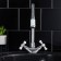 Kitchen mixer RMS SL92W-279F, two-wound, high spout, chrome/white