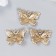 Decor for creativity Metal "Golden butterfly" rhinestones 1.2x1.9 cm