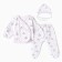 A set for newborns (swing/slider/cap), white color, height 62