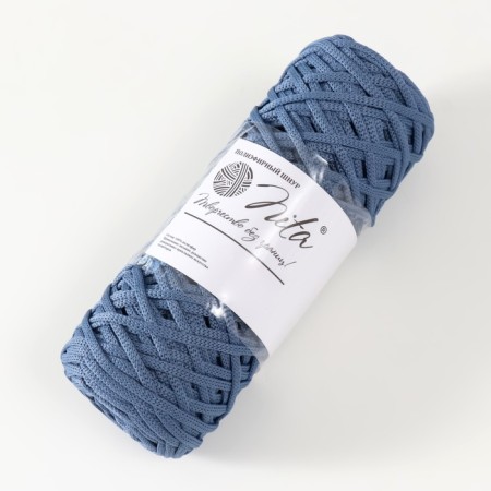 Knitting cord 100% polyester, width 3 mm 100m (jeans)-1