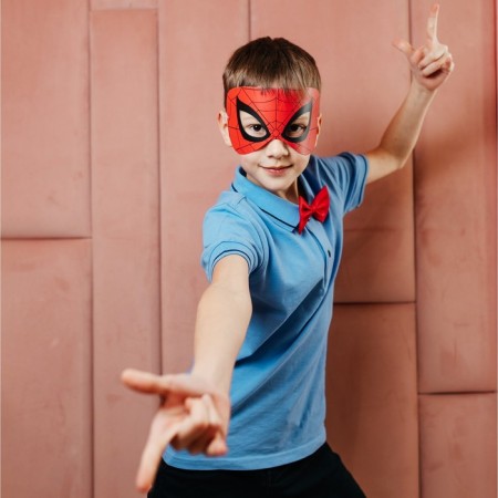 Set of carnival mask and butterfly, spider-man-5