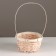 Wicker basket, d17x10.5xh33cm, peach, bamboo