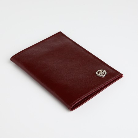 Cover for passport, Textura, burgundy color-2