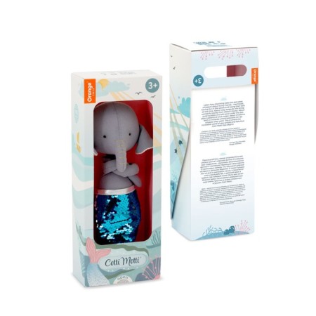 Soft toy "Elephant Alice Mermaid", 30 cm-1