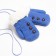 Baby mittens Minaku with buttons, 15 rr (15 cm), central blue