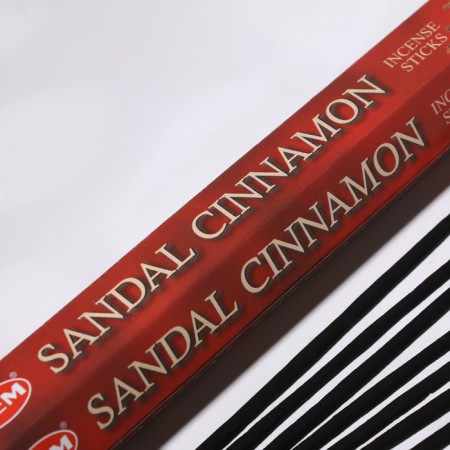 Incense hem "Sandal Cinnamon. Sandal Cinnamon", 20 wands in packaging, hexagon-1