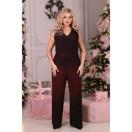 Female suit, size 52, burgundy color-8