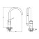 Troya BGX4-A189 kitchen mixer, single-leaf, brass, cartridge 35 mm, chrome