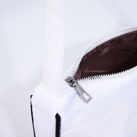 Youth bag with a zipper, white color-5
