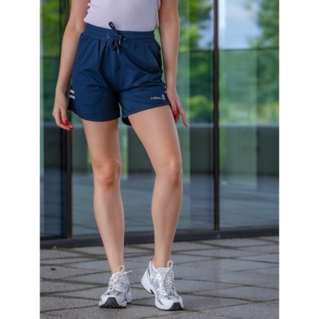 Women's shorts ise, size 48 cm, dark blue color, white-9