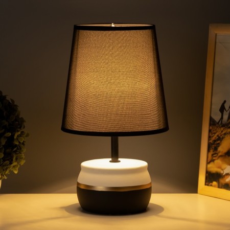 Table lamp "Aisha" 1x40W E14 white/black 18x18x32cm-1
