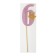 Topper "6", with a crown, pink color