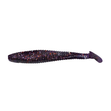 The Yaman Pro Flatter Shad vibro-heb, 12.7 cm, color #08-Violet, packaging 4 pcs.