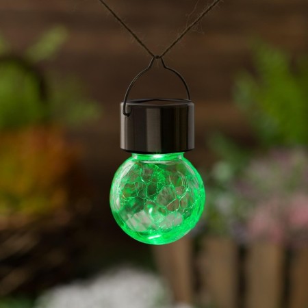 Garden lamp on the sunny battery "Light bulb", 7 × 9 × 7 cm, 1 LED, glow RGB-5