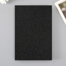 Foamiran glitter 2 mm, 20x30 cm, black