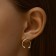 Earrings metal xuping horseshoe, color gold