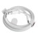 Type-C cable-Type-C, 3 A, 60 W, 1 m, data transfer, braid fabric, white