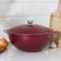Cauldron, 4.5 l, aluminum cover, alloy handles, decorative coating, burgundy color