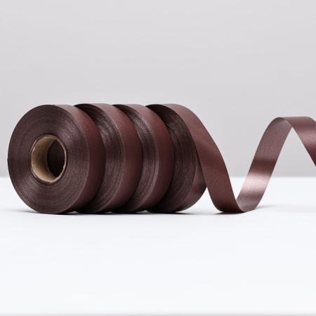 Polypropylene tape "Matte" for decor and gifts, brown, 2 cm x 50 m-1