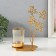 Summary Metal, glass per 1 candle "Sukhotzet in gold" d = 4.7 cm 11x8x19.2 cm
