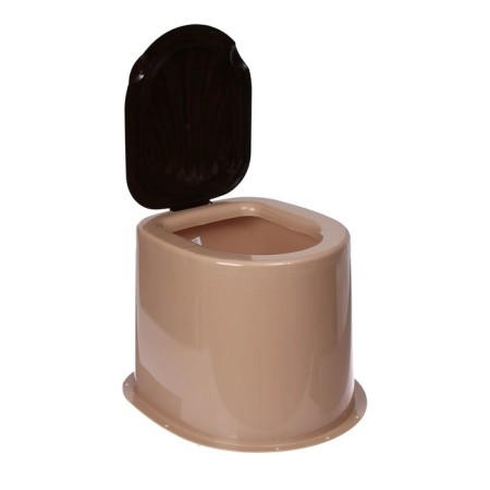 Country toilet, h = 58 cm, without a bottom, with holes for attaching to the floor, beige-2