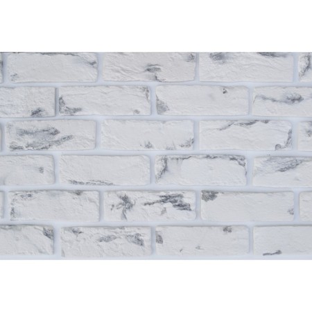 Gypsum tile "Vintage" 0.5 sq.m. (33pcs in a set) White stone, 200x65 mm-1