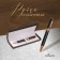 Gift handle, ball "grant" in the leatherette case, rotary, black-golden body