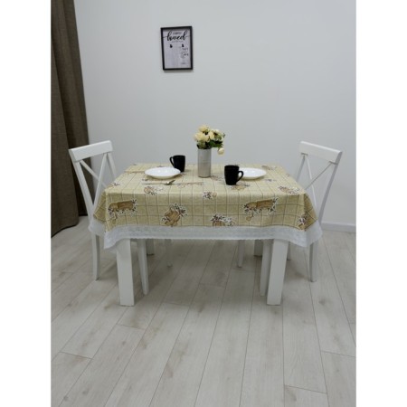 MEIWA tablecloth, rectangular, 122 x 152 cm, beige color