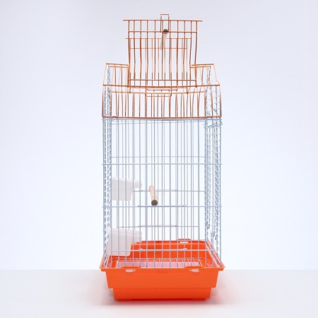 BD-3/1O bird cage, opening roof, 47.5 x 37 x 70 cm, orange-2