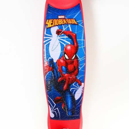 Scooter Children's folding "Spider-Man", wheels PU 120/80 mm, ABEC 7, red color-5