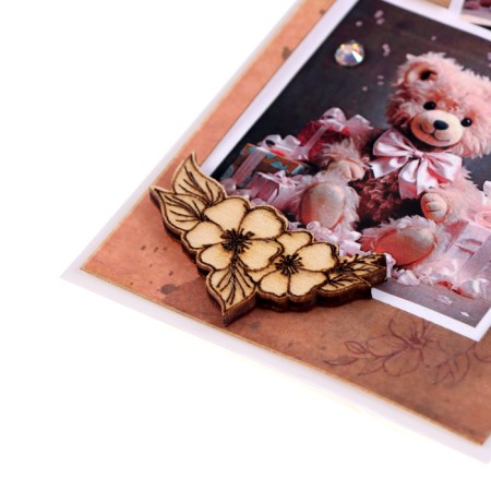 Money envelope "Happy Birthday!" Bear, handmade, 16x8 cm-2
