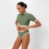 Separate Minaku swimsuit with top, color green, size 48