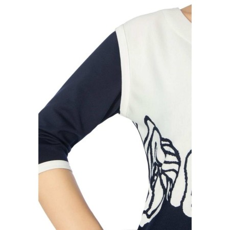 Female dress, size 44, blue, white color-2
