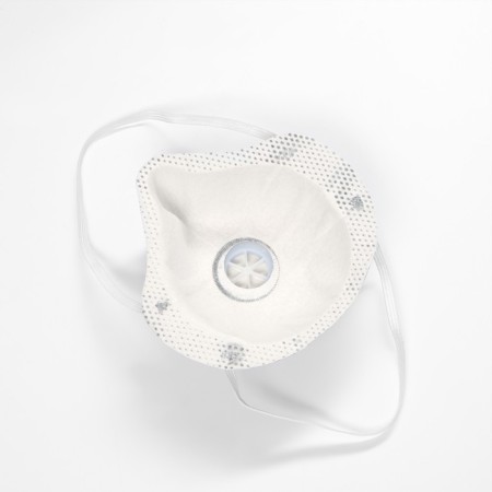 The half mask is filtered, molded with a valve and a coal layer, ffp1-4