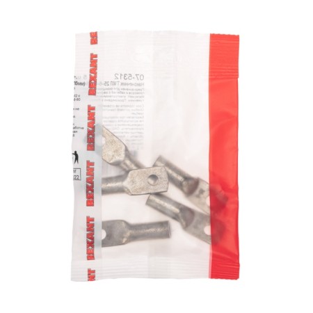 Tip of copper puddled tml 25–6–8 (25mm² - Ø 6mm) GOST 7386-80 (in package 5 pcs.) Rexant-3