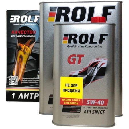 Motor oil Rolf GT40, SN/CF, synthetic, 4 l (promotion 4 l + 1l free)-6